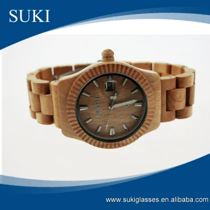 100% Handmade wooden watch Luxury Quartz wood watch