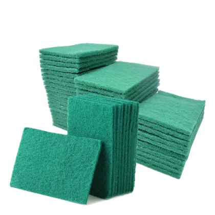 Industry Grade Green Scouring Pads - 6 Inch & 9 Inch Scouring Sponges for Polishing Steel