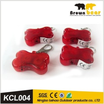 red shimmering led keychain uv light with 2led