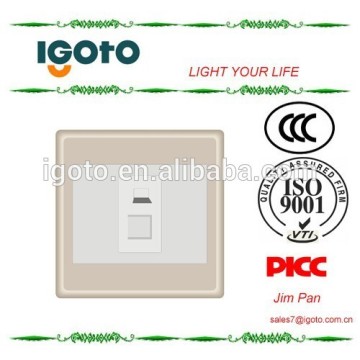 Igoto alloy frame British standard BS 1gang rj45 internet lan wall socket