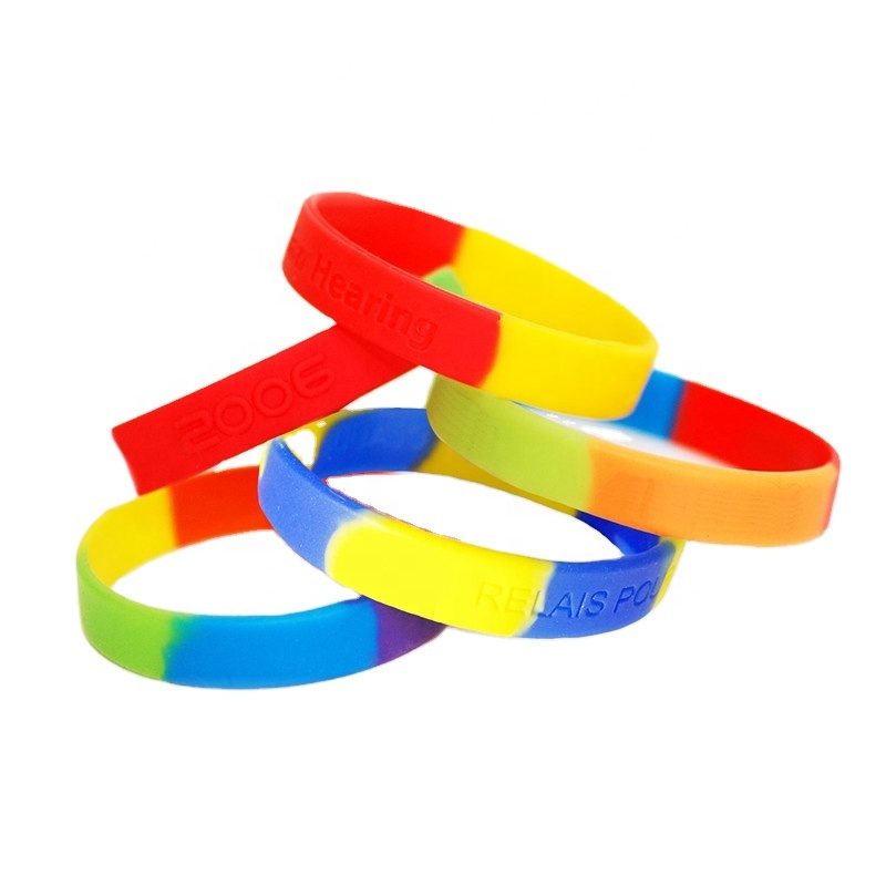 Slim Silicone Bracelet Custom Printed Logo