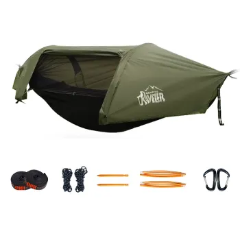 Portable Hammock with Rain Cover and Mosquito Net for Outdoor Camping
