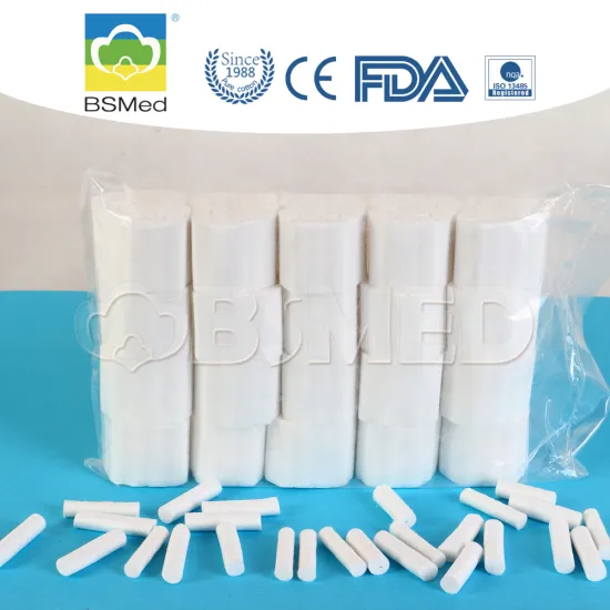 Different sizes raw material wound care disposable dental cotton roll