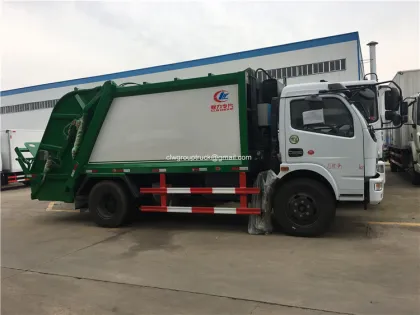 5 cubic compressed garbage collector truck
