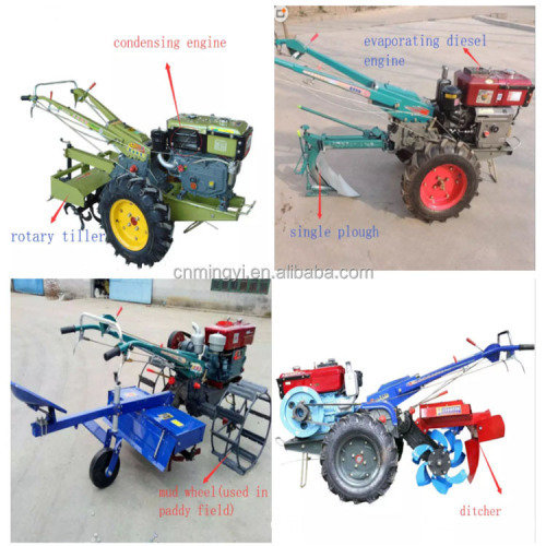 Factory-supplied Hand-Held Two-Wheel Walking Tractor with Rotary Tiller: A Compact Agriculture Mini-Tractor Solution