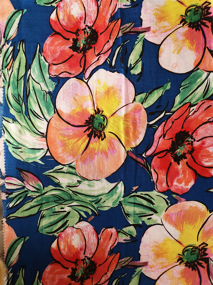 Mão-desenhar Rayon Challis 30S Light Printing Fabric