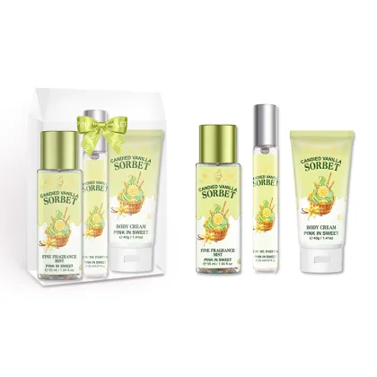 Natural Body Care Set for Women - 3pcs Fragrance Body Lotion and Body Mist