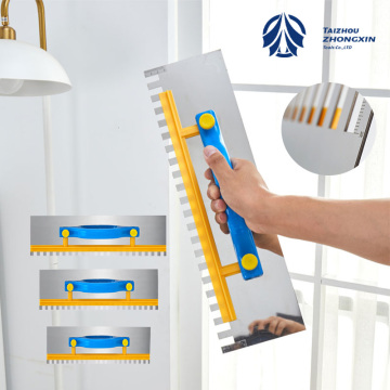 Зубчатый шпатель из нержавеющей стали с эргономичной ручкой