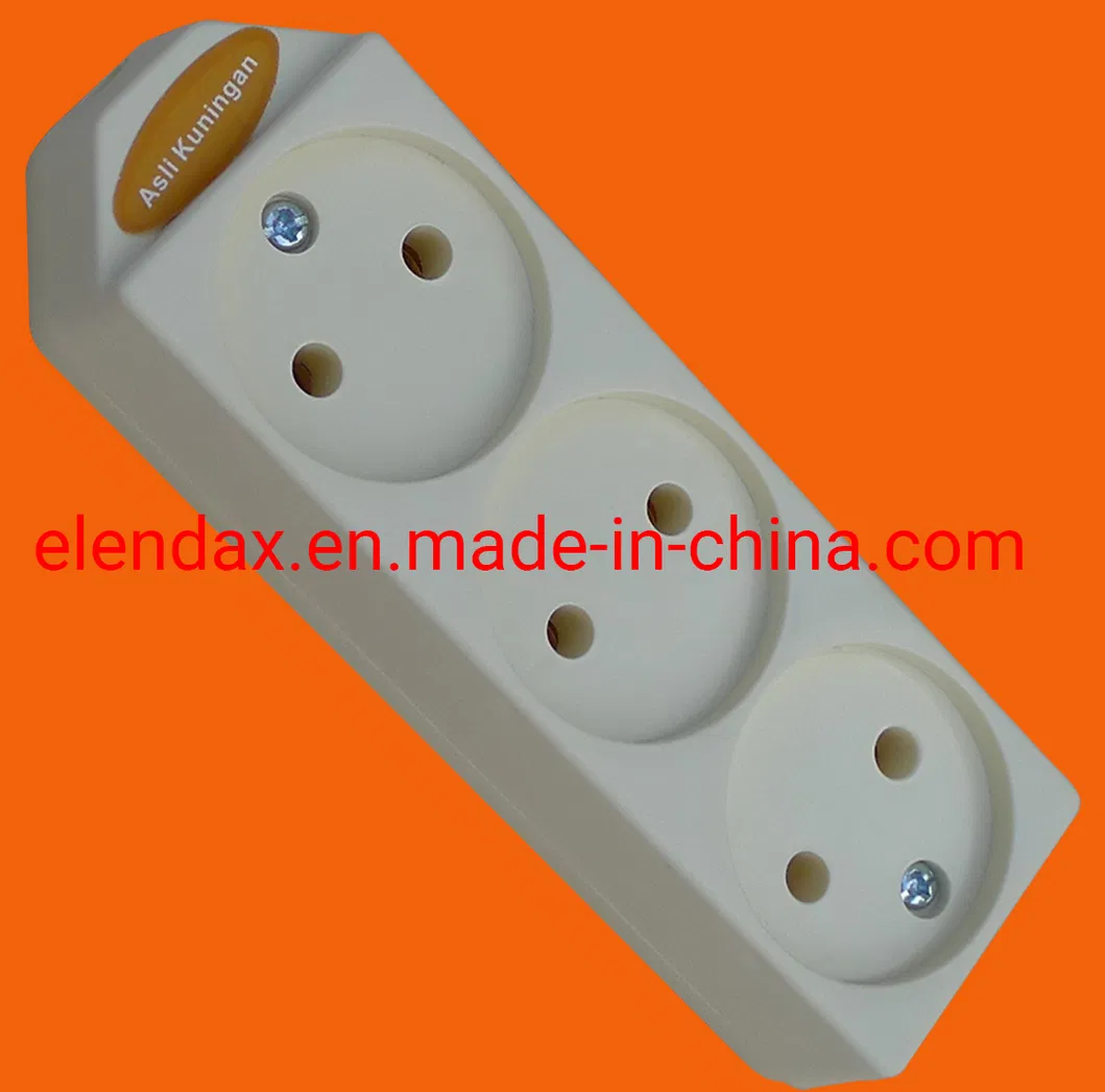 4-контактная удлинительная розетка европейского типа с заземлением (E5004E)