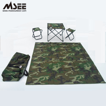 Outdoor Double Camping Folding Chair and Table Set for 2 People