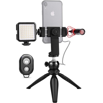 Smartphone Video Rig Kit: Grip Rig, Mic, Light, and Remote for Vlogging