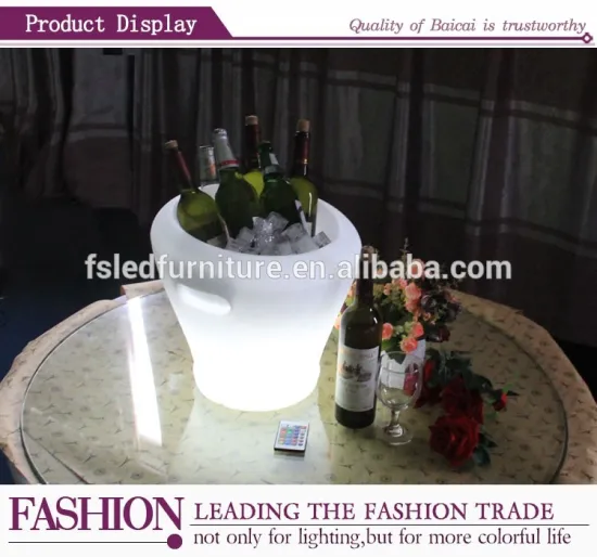 Bars clubs use glow led ice bucket