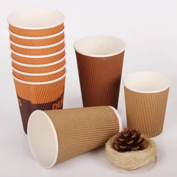 Custom Logo Printed Eco-Friendly Disposable Paper Cups and Vasos Biodegradables Wholesale