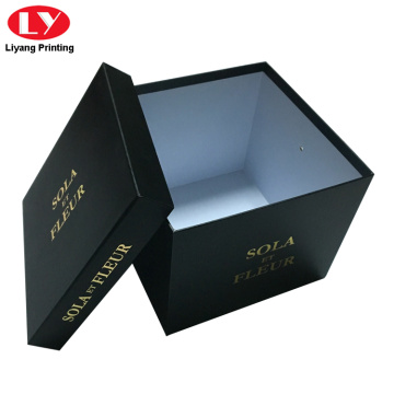 Wholesale Square Black Flower Box Gift