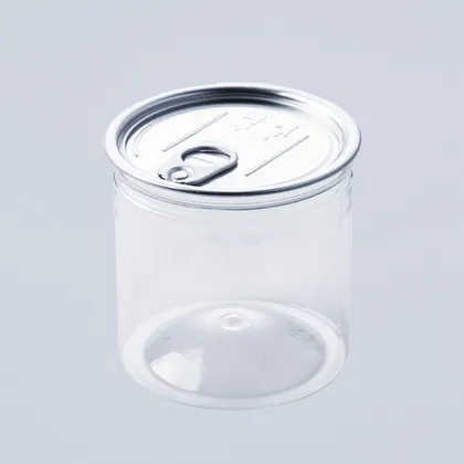 Aoyi 0.800 ML -200ML Transparent Easy Open PET Plastic Libby Tuna Pop Cans Maker for Food Canning