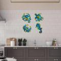 Tropical Sea Turtle Seahorse Crab Fish Wall Decor