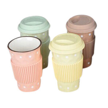 2014 promotional colorful 500ml ceramic coffee mug wholesale