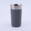 Spray molded outdoor portable cup with lid
