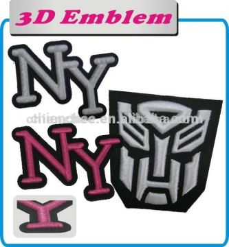 Embroidery Patches 3D Puff Relief Custom Letters Logos for Caps Hats custom embroidered patches