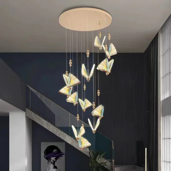 Modern Customizable Hotel Lobby Acrylic Butterfly Chandeliers & Pendant Lights