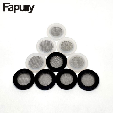 เครื่องซักผ้าซิลิโคน Fapully สำหรับหัวฝักบัวและก๊อกน้ำ - สีขาวและดำทันสมัย ​​10 ชิ้นพีซี