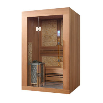 Indoor traditional dry sauna room