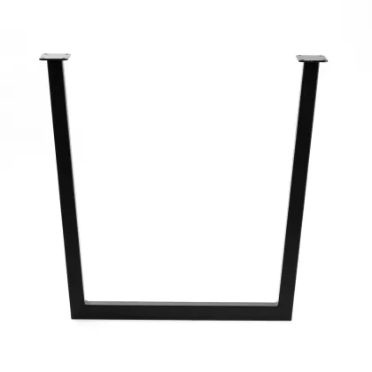 Square Rusty Solid Steel Dining Table U Legs