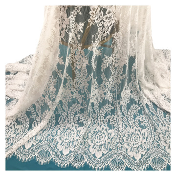 3*1.5 Meters 100% Nylon Eyelash French Luxury Bridal Lace Fabric for Lady Dress - The Factory Outlet