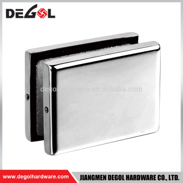 Square glass door high class stainless steel patch fittings for bathroom