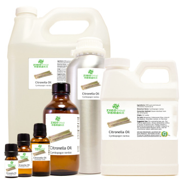 Großhandel 100% natürliche Hautpflege Massage Bio Citronella ätherisches Öl für Hautkörperbetreuung Spa
