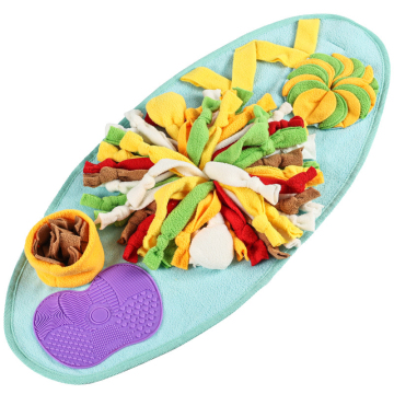Durable Hedgehog Shaped Pet Foraging Snuffle Mat for Slow Feeding and Training