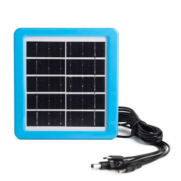 ระบบแผงโซลาร์เซลล์กันน้ำแบบพกพา 5V 2W พร้อมสายเคเบิลข้อมูลสำหรับการชาร์จโทรศัพท์มือถือ