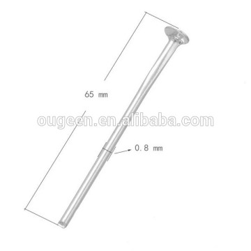 65*0.8mm T head sterling silVer pin for jewelry