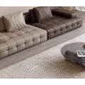 Leather comfortable living room sofa
