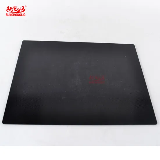 Sunchonglic Household Ceramic Plates - Black Crystal Glass Plate 28x36cm for Induction Cooktop