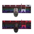 Teclado e mouse de jogos mecânicos RGB com fio