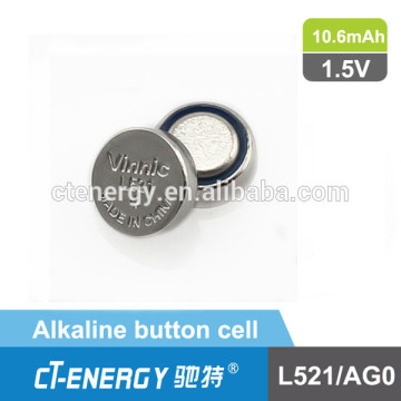 flashing pins battery/watchalkaline battery button cell L521 1.5V