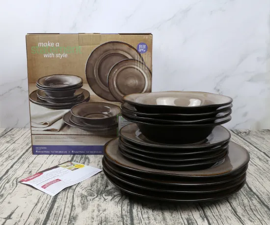 Customized tableware western style colorful glazed tableware