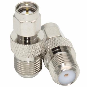Nickel Plated SMA Female to F Female Coaxial Adapter