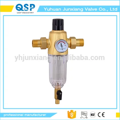 JUNXIANG Spring water pre filter with pressure gauge backwash water pre filter