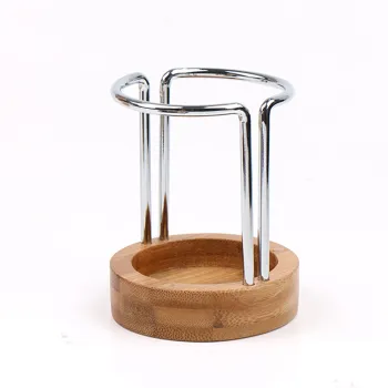 Stainless Steel Waterproof Makeup Brush and Knife Organiser with Wooden Pen Holder