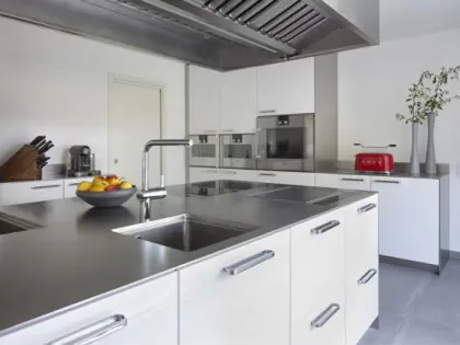 Custom Oven Microwave Combo Stainless Steel Kitchen Cabinets