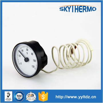 small round outdoor plastic shell boiler capillary thermometer