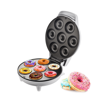Wholesale Non-Stick 750W Portable Mini 2-Slice Donut Maker with Detachable Plates