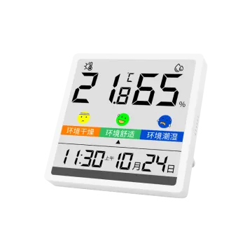 Factory Thermohygrometer: Electronic Thermometer & Humidity Meter - Ultra-Thin Square Design