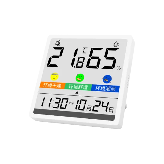 Factory Thermohygrometer: Electronic Thermometer & Humidity Meter - Ultra-Thin Square Design