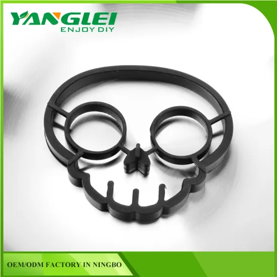 FDA approved heat resistant skull shape silicone egg ring