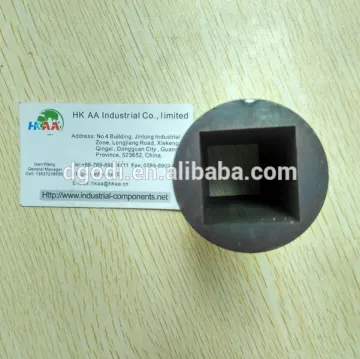 Custom good quality ptfe plastic/steel square hole bushing round sleeve