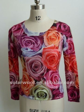 Ladies Screen Printed Cashmere Cardigans