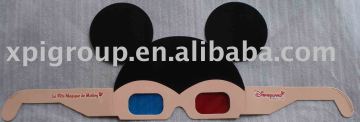 custom shape 3D glasses/printed paper 3D glasses/Red+Blue 3D glasses